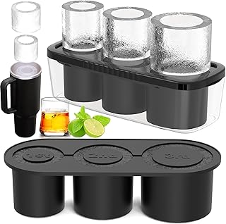 1-48 of 373 results for "Ice Cube Tray for Tumbler Cup 30Oz-40Oz, 3 Pcs Silicone Cylinder Ice Mold with Lid and Bin for Freezer, Easy Fill and Release Ice Maker for Whiskey,...